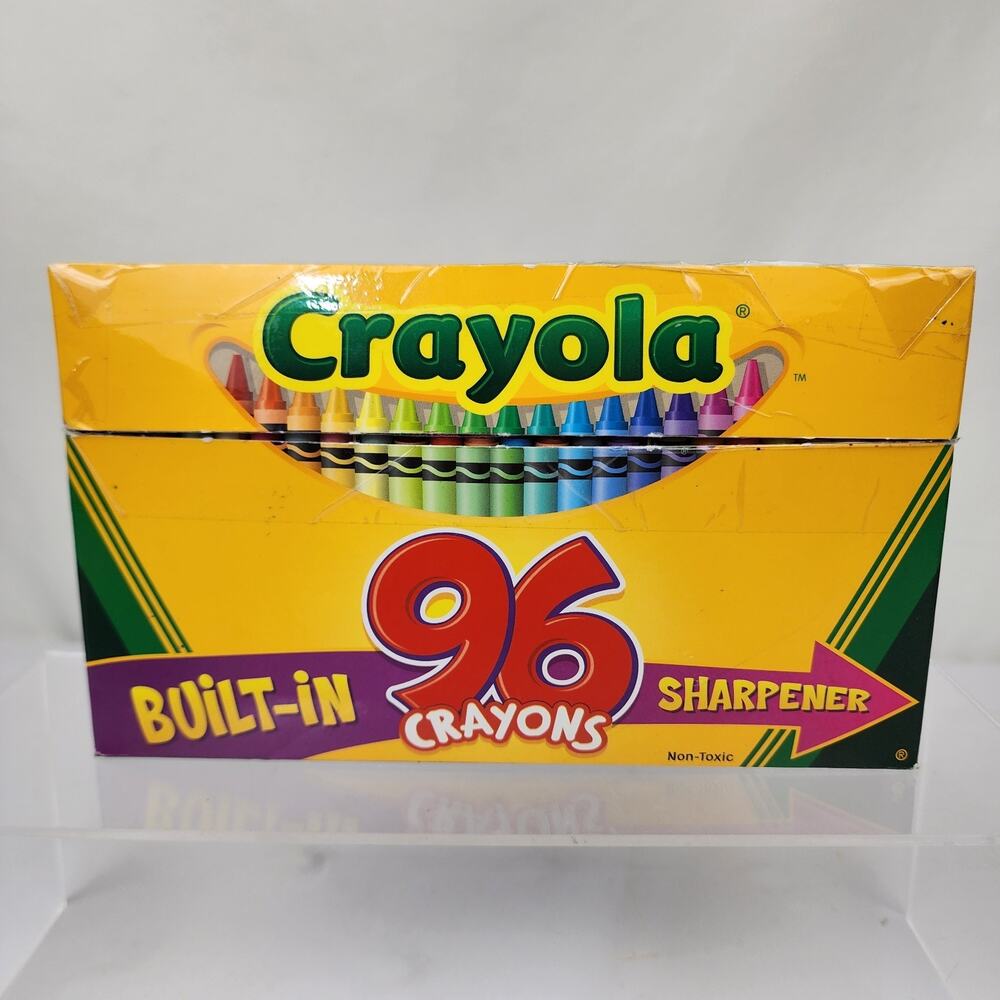 Crayola 96ct Crayons with Built-in Sharpener from 2004 Light Use of 4